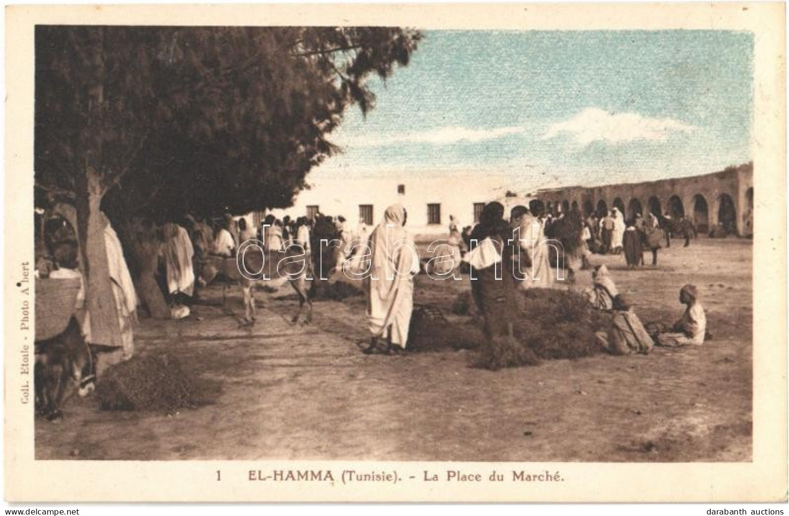 ** T1/T2 El Hamma, La Place Du Marché / Market Square, Donkey - Unclassified