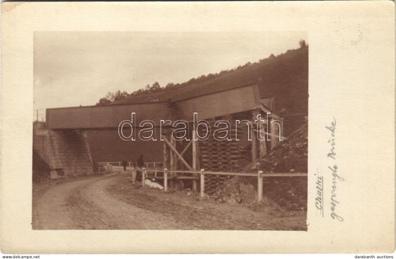 * T2/T3 Chatki, Chatky (Sokolow); Szétlőtt Híd Az Első Világháborúban / Gesprengte Brücke / WWI K.u.k. Military Destroye - Non Classés