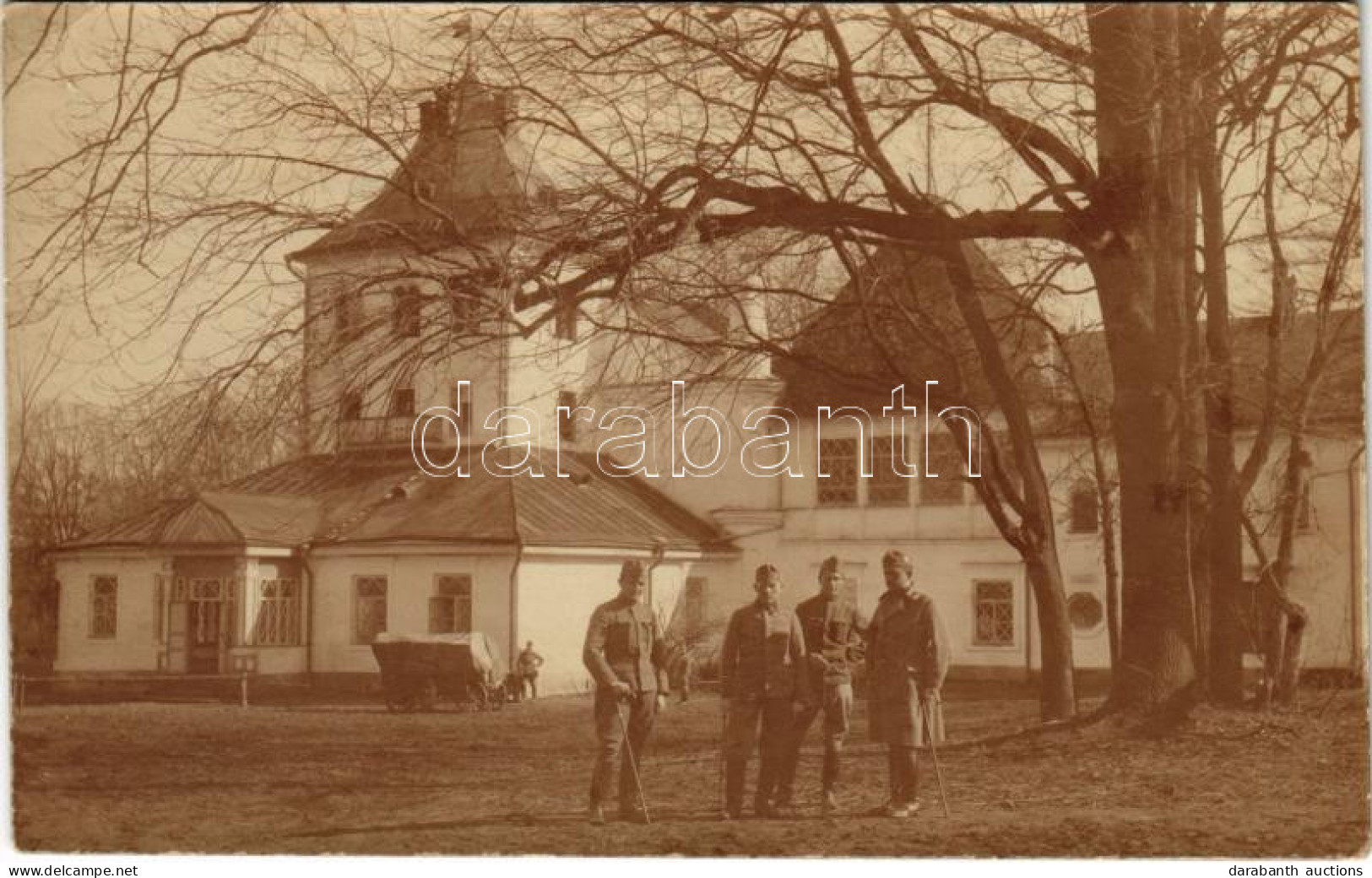 * T2/T3 Zaborol, Saborol (Lutsk, Volyn Oblast); Kastély Katonákkal / Charnetskyi Castle With Soldiers, Photo (EK) - Non Classificati