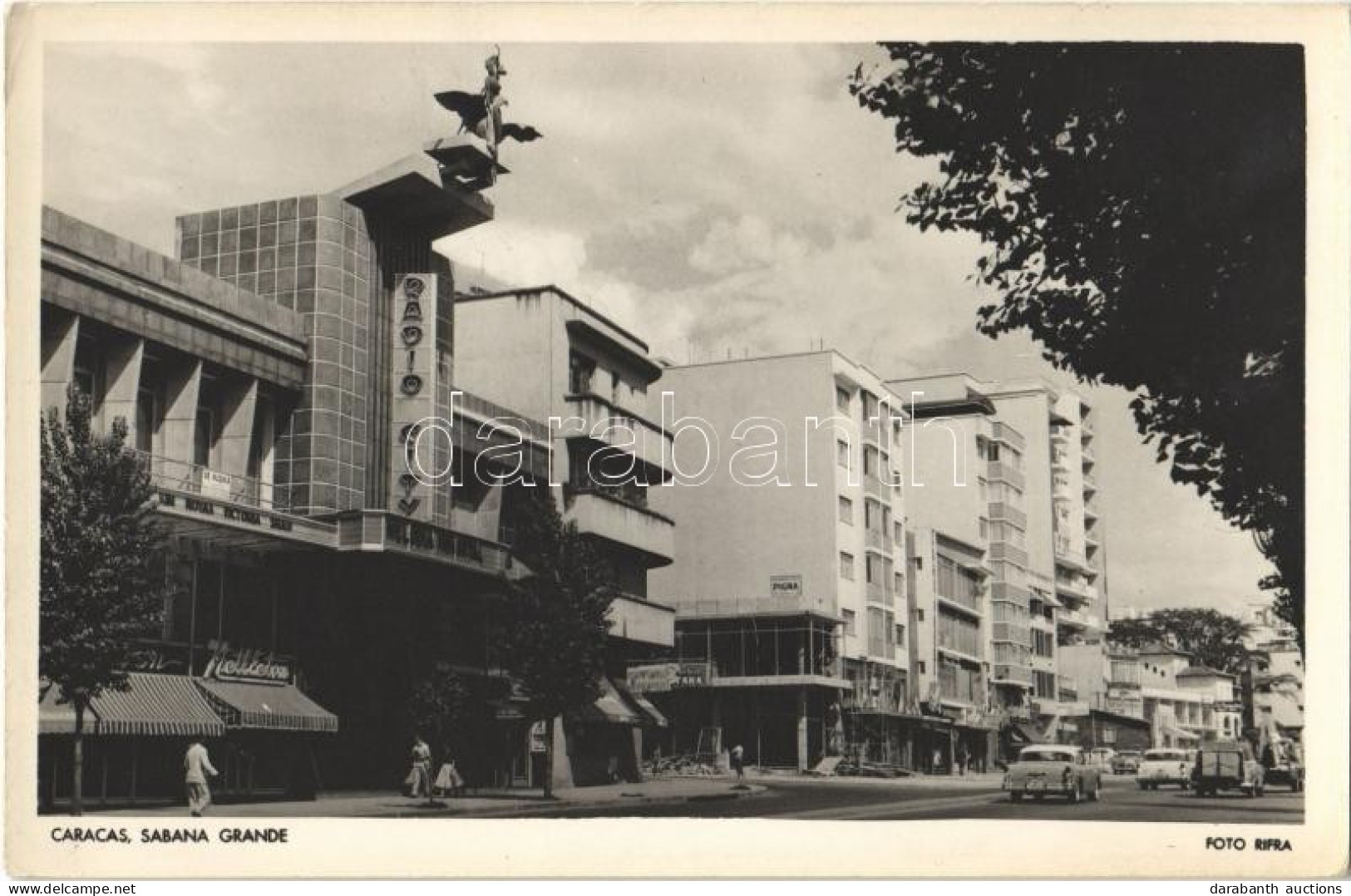 ** T2 Caracas, Sabana Grande, Radio City / Street, Radio Building, Automobiles, Photo - Non Classés