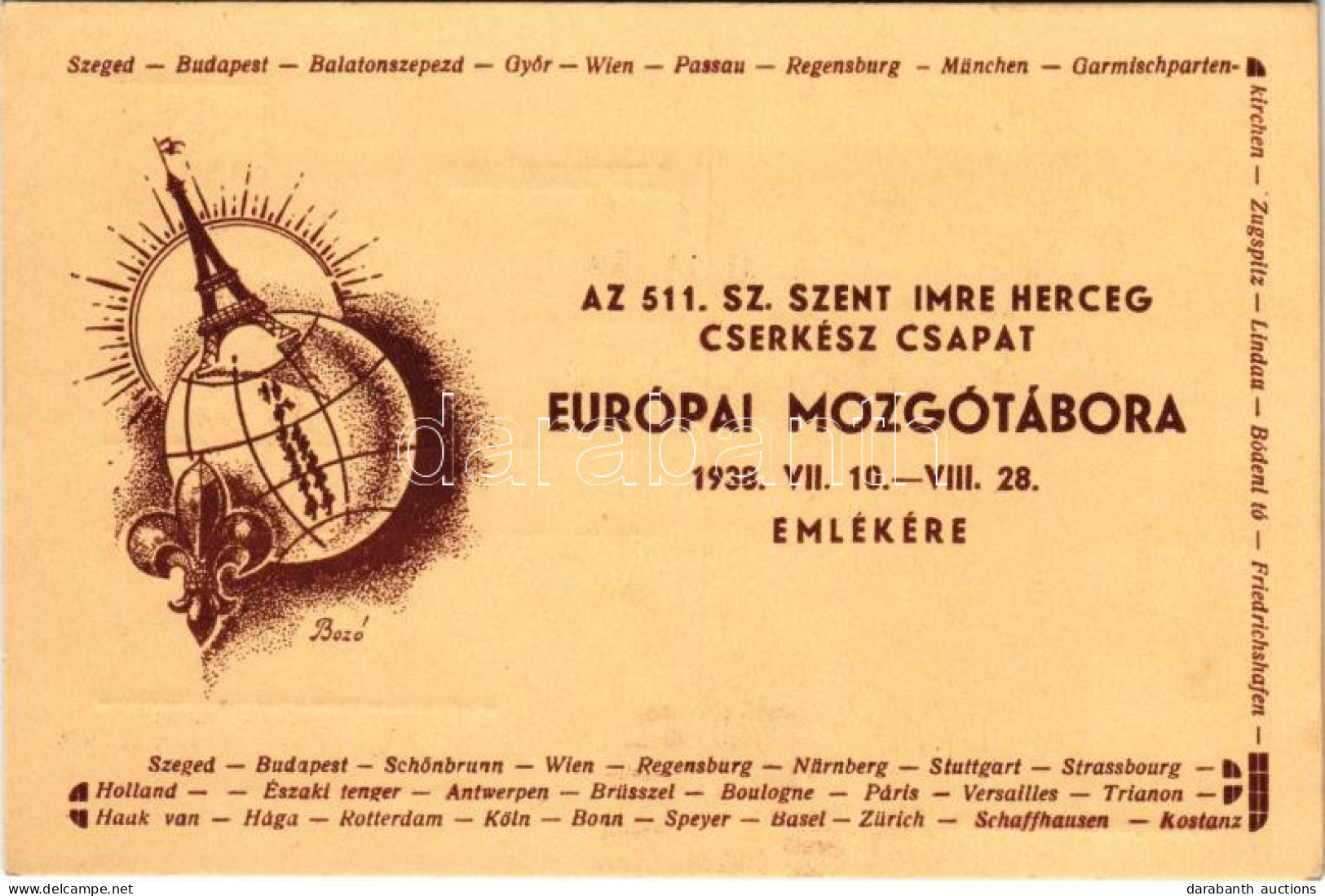 ** T2 Az 511. Szent Imre Herceg Cserkész Csapat Európai Mozgótábora 1938. VII. 10. - VIII. 28. Emlékére / Hungarian Scou - Ohne Zuordnung