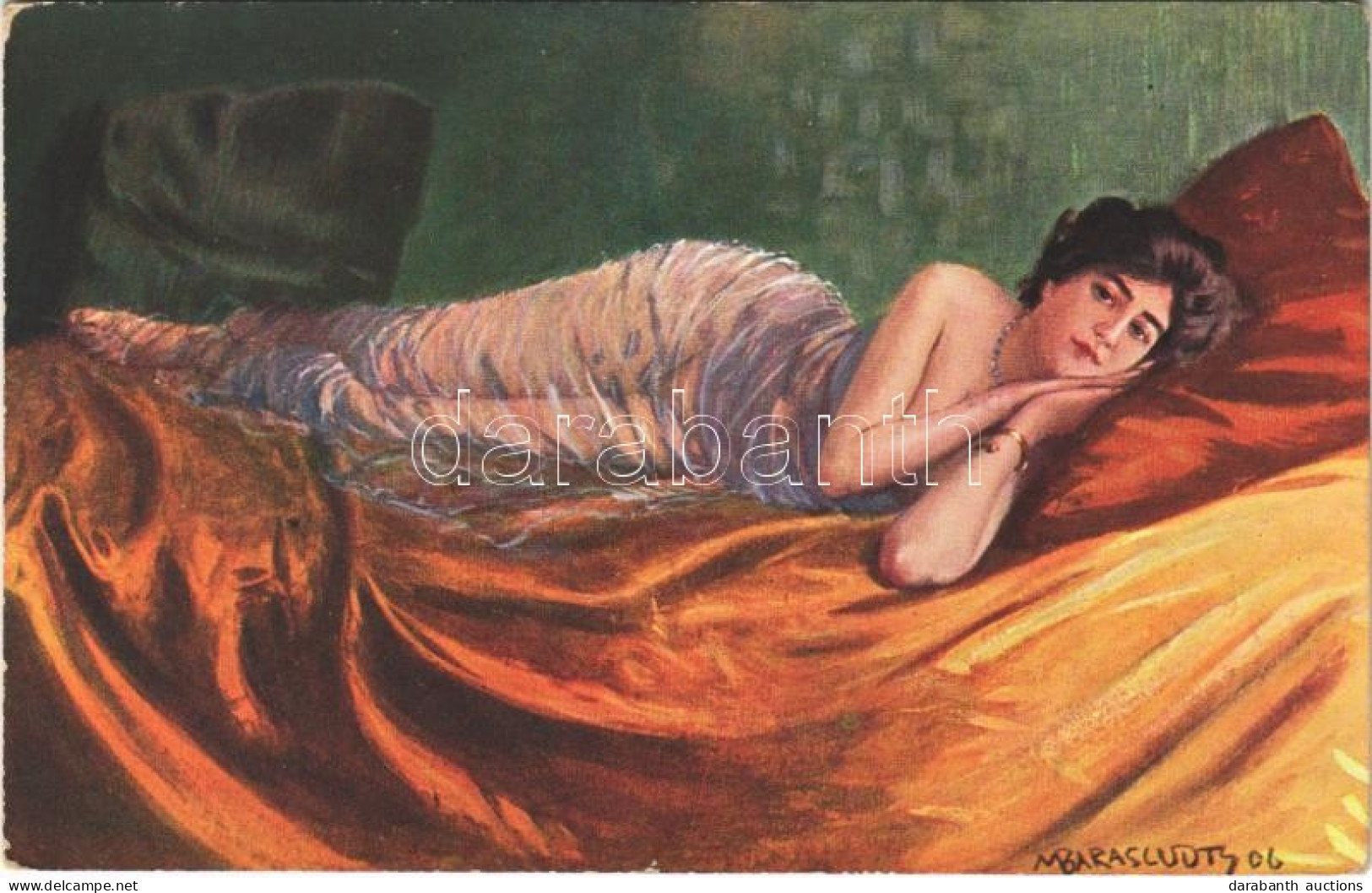 ** T2/T3 Erotic Lady Art Postcard. H.K. & Co. M. Serie 465. (6 Dess.) S: M. Barascudts (EK) - Unclassified