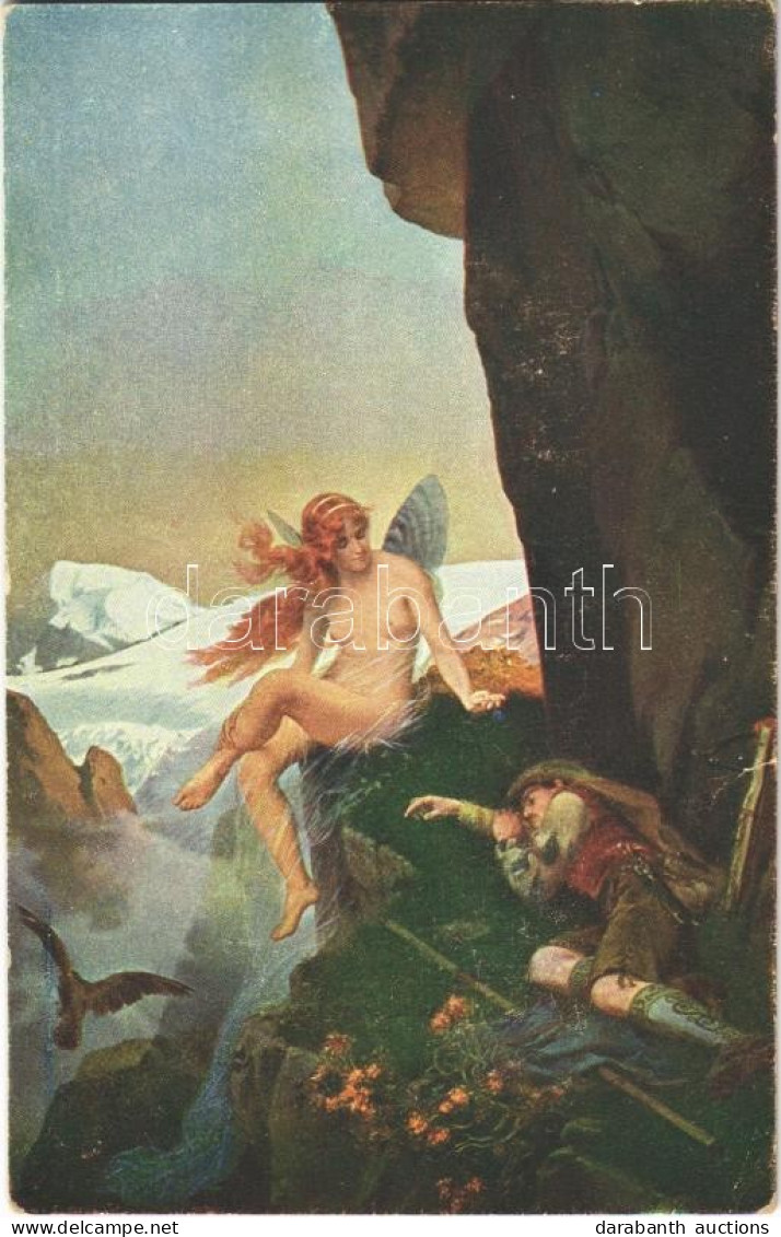 ** T2 Alpská Pohádka / Fairy Of The Alps, Erotic Nude Lady, Salon J.P.P. 2083. S: K. Dielitz - Non Classés