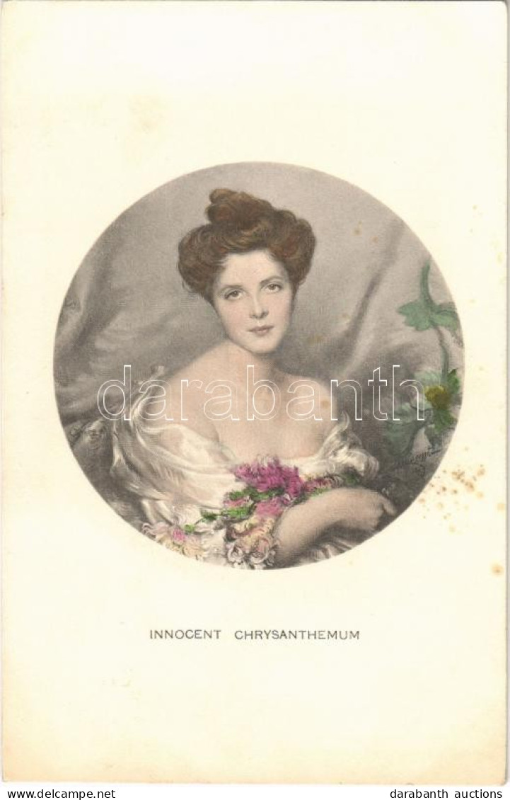 ** T2/T3 Chrysanthemum, Gently Erotic Art Postcard, Nr. 211. S: Innocent Ferenc (fl) - Non Classés