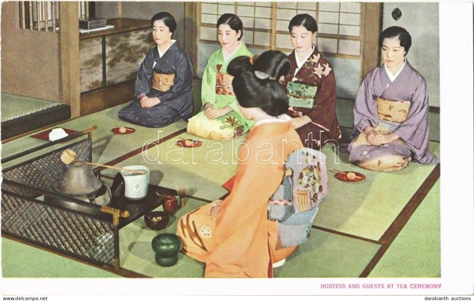 ** T2/T3 Hostess And Guests At Tea Ceremony, Japanese Folklore (EK) - Ohne Zuordnung