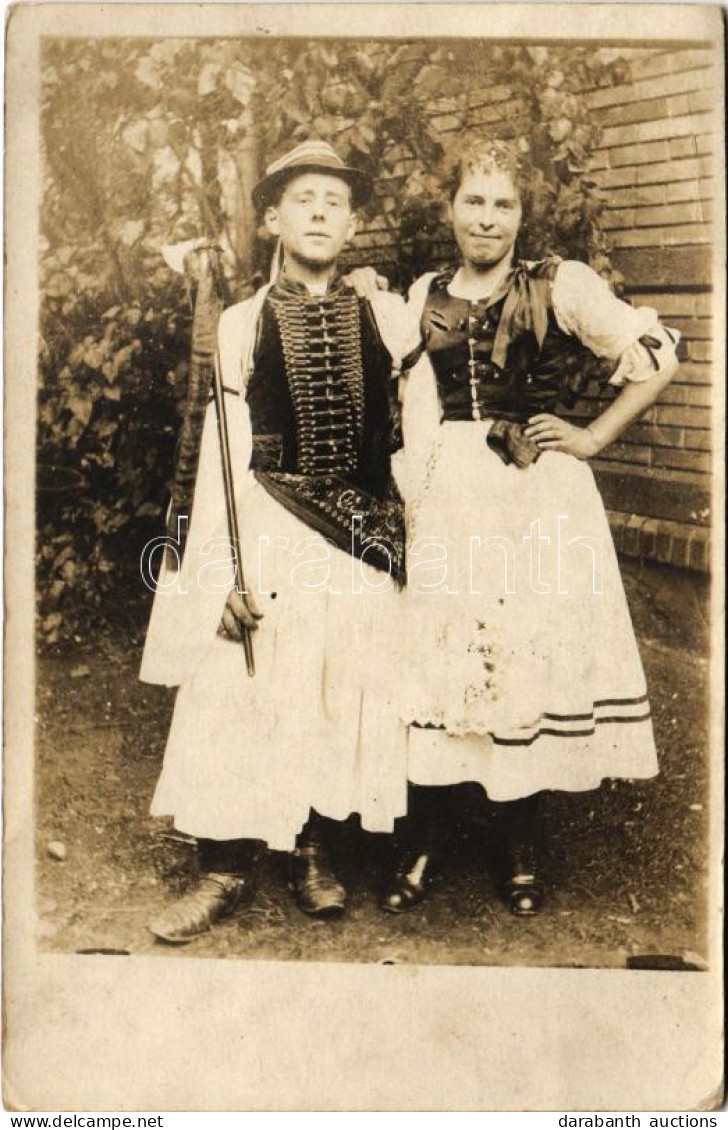 * T2/T3 Magyar Népviselet / Hungarian Folklore. Photo (EK) - Unclassified