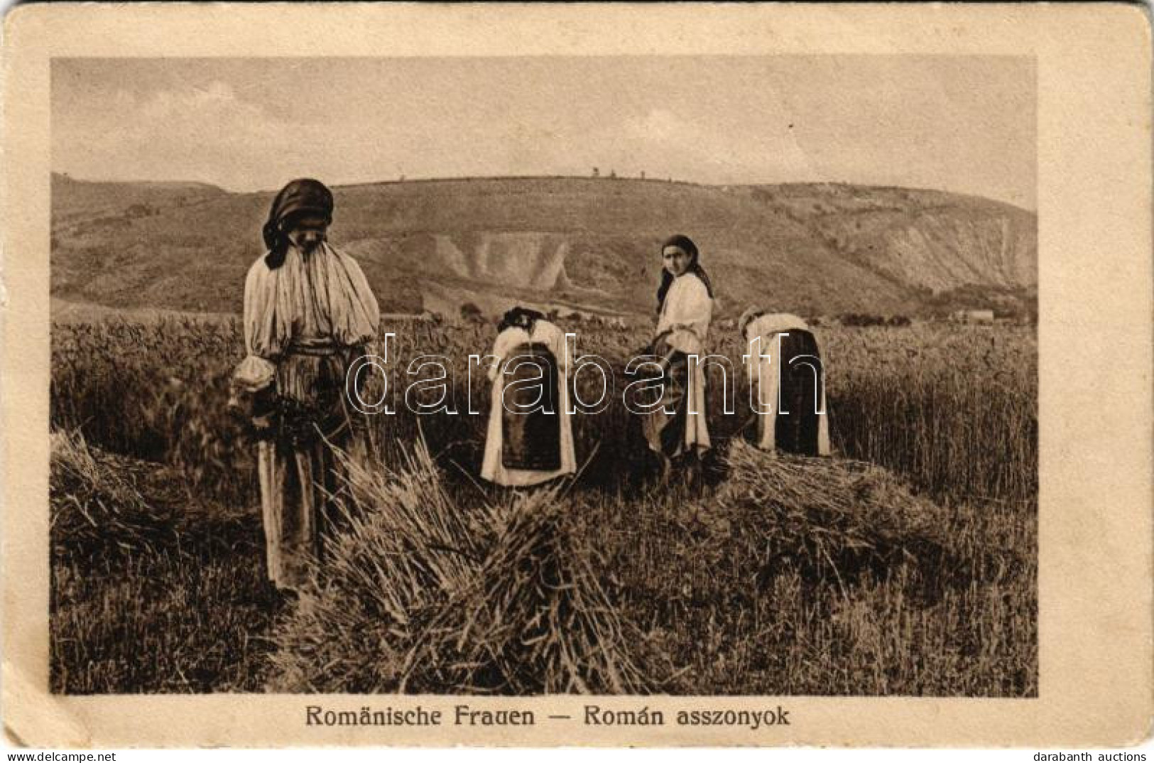 * T2/T3 Román Asszonyok. Jos. Drotleff Nr. 430. Hermannstadt (Nagyszeben) 1917 / Romänische Frauen / Romanian Folklore ( - Ohne Zuordnung