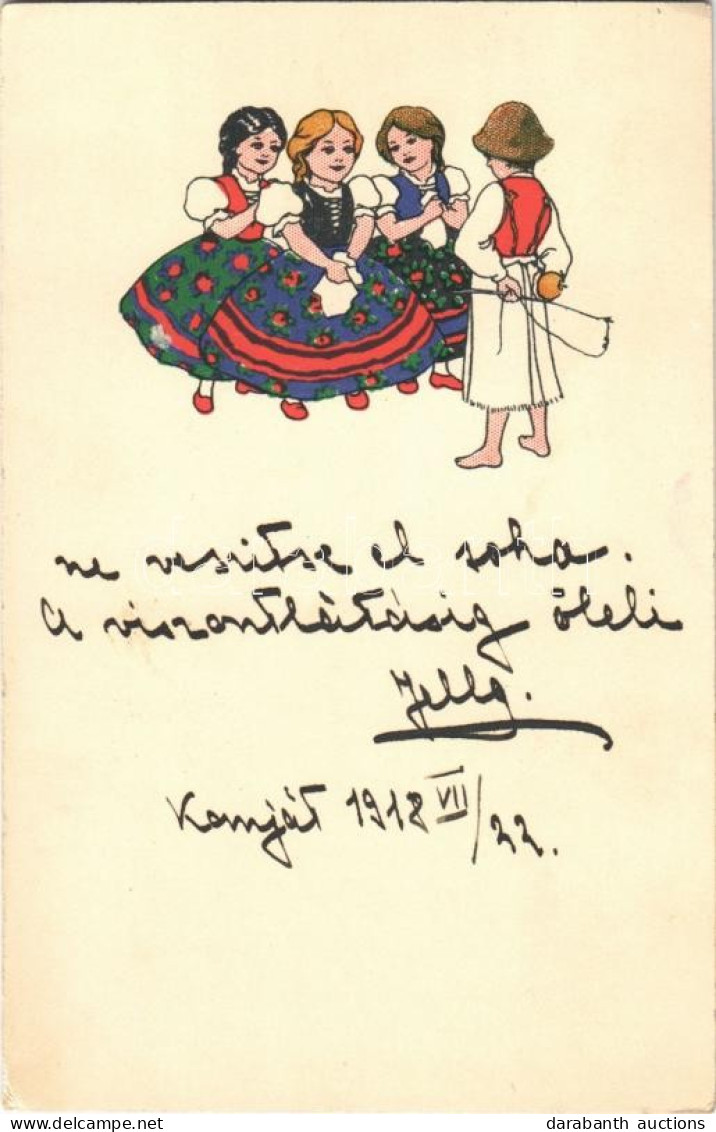 T2/T3 1918 Magyar Folklór Művészlap. Rigler R.J.E. / Hungarian Folklore Art Postcard (EK) - Non Classés