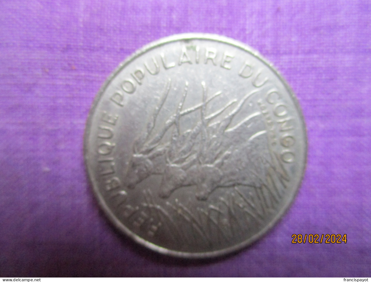 Congo Brazzaville: 100 CFA 1971 - Congo (Republiek 1960)