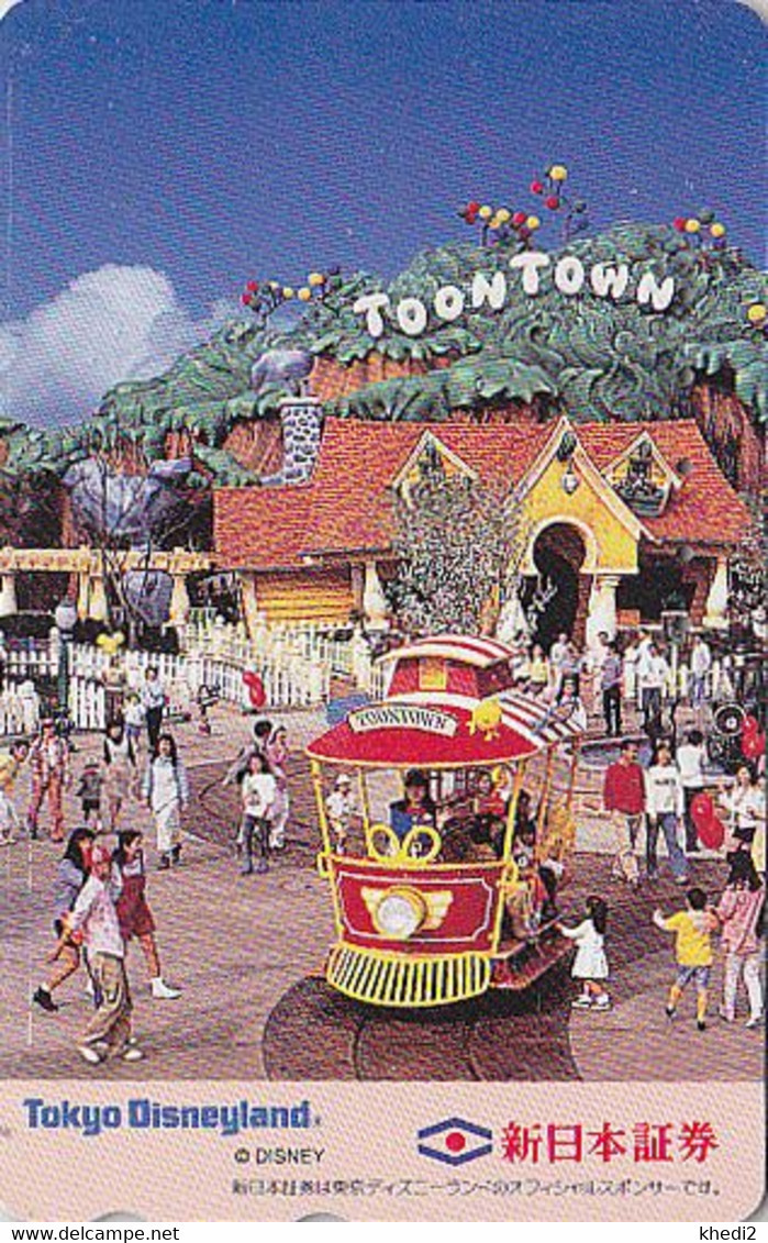 TC JAPON / 110-182721 - DISNEY - Série TOONTOWN Tramway - JAPAN Free Phonecard TK / Amusement Park ATT - Disney