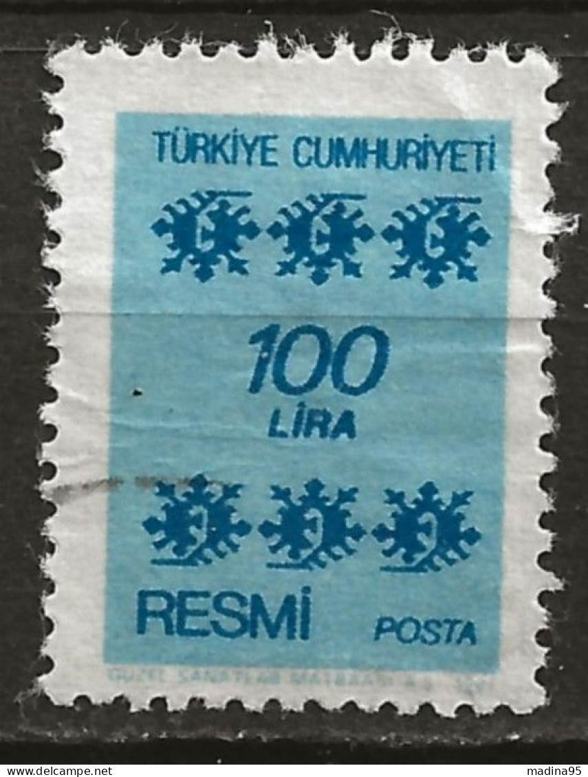 TURQUIE: Obl., SERVICE: N° YT 164, TB - Dienstzegels
