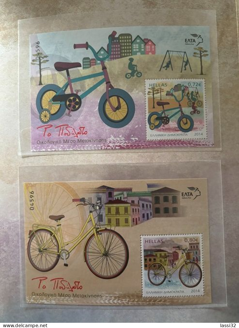 GREECE,  2014, THE BICYCLE 4 MINI SHEETS, (NR 4596), MNH - Ungebraucht