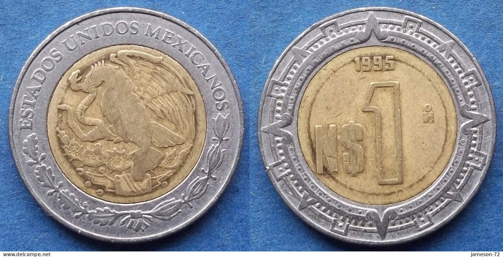 MEXICO - 1 Nuevo Peso 1995 Mo KM# 550 Estados Unidos Mexicanos Monetary Reform (1993) - Edelweiss Coins - México