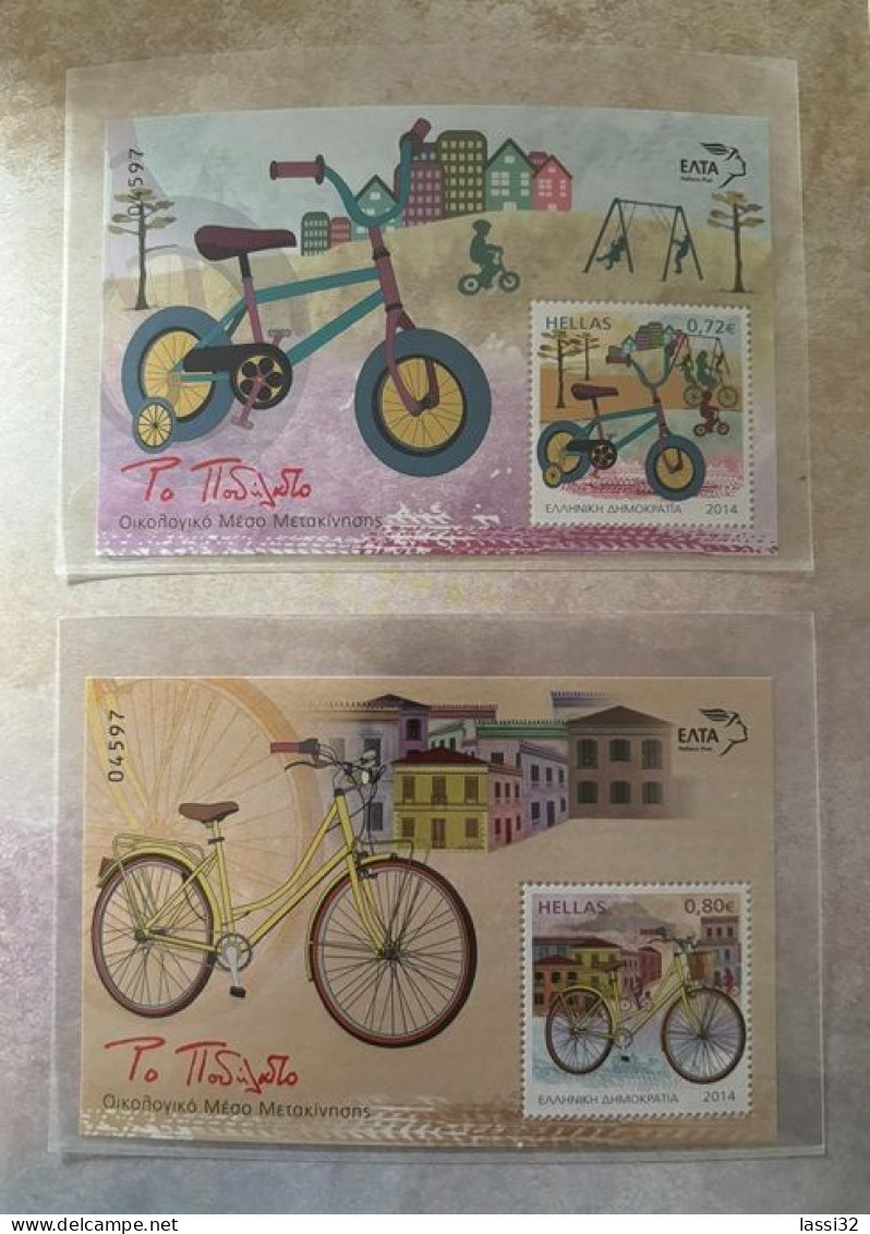 GREECE,  2014, THE BICYCLE 4 MINI SHEETS, (NR 4597), MNH - Ungebraucht