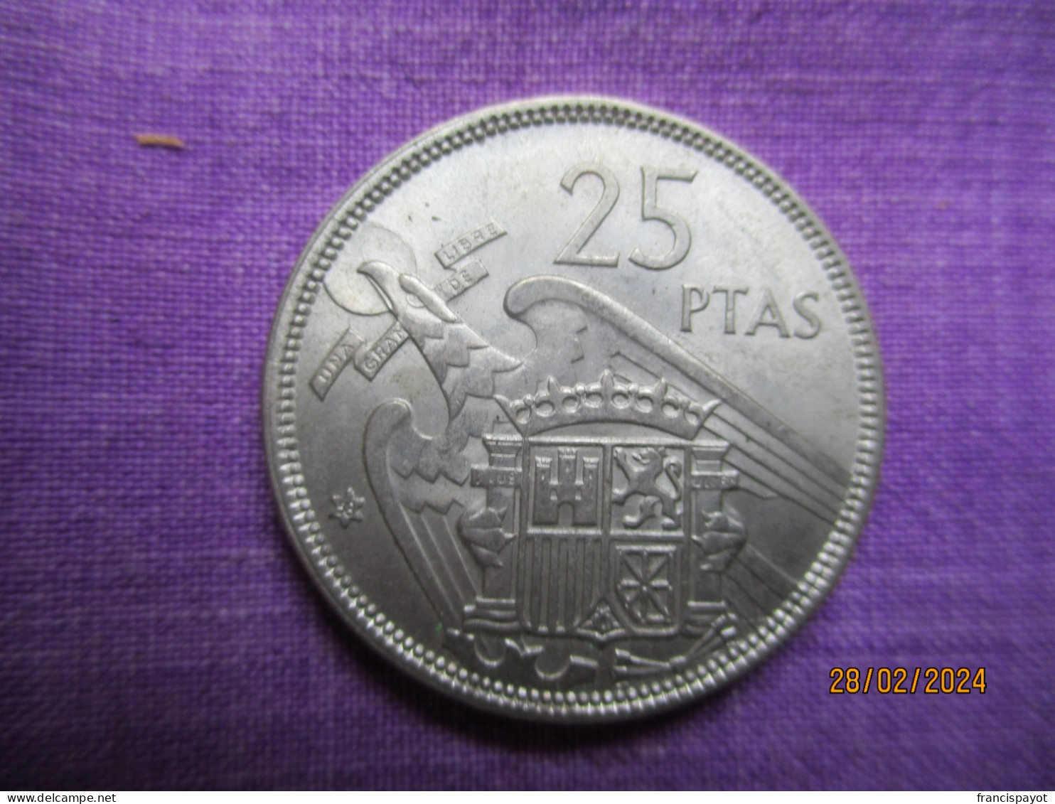 Spain: 25 Pesetas 1958 - Autres & Non Classés