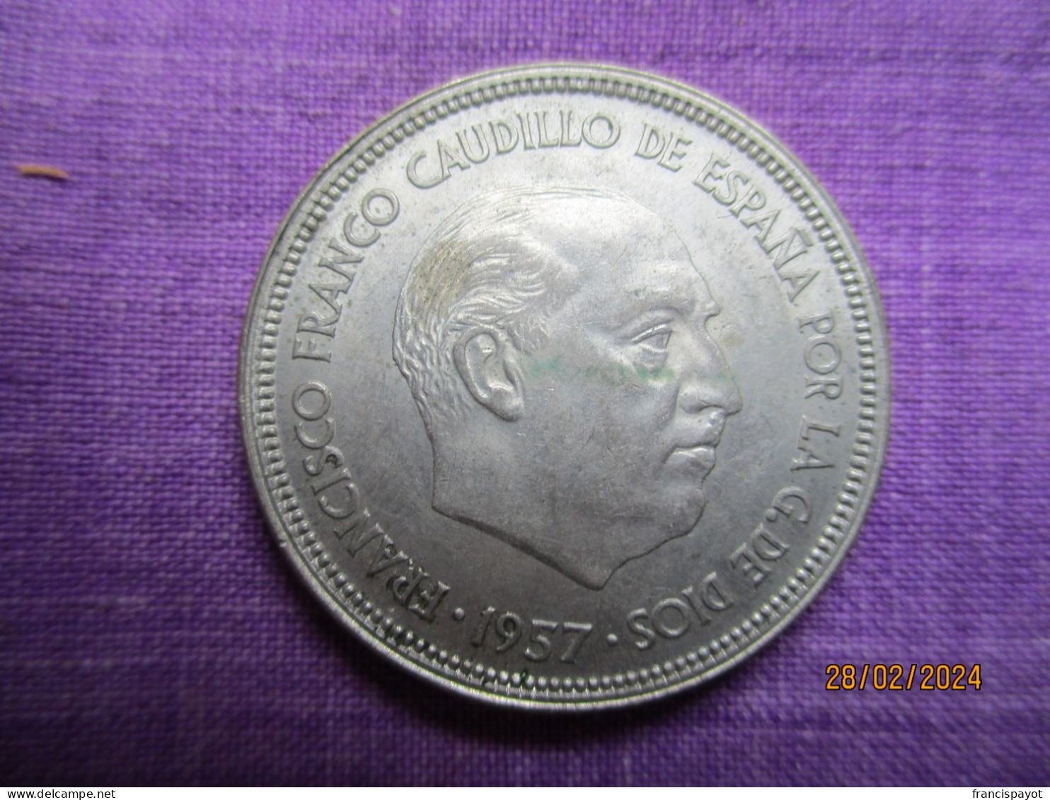 Spain: 25 Pesetas 1958 - Sonstige & Ohne Zuordnung