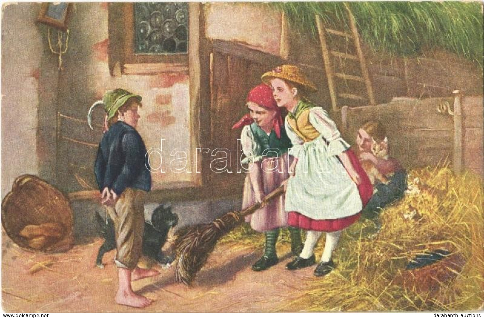 * T2/T3 1942 Kriegserklarung / 'Declaration Of War', Children, Dog, Cat, Arthur Rehn & Co. Moderne Meister No. 331. S: W - Non Classés