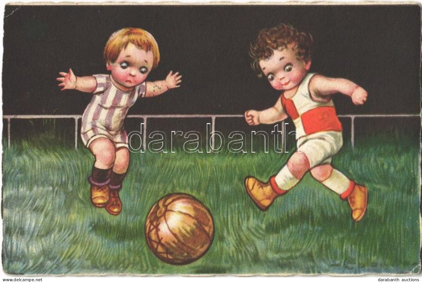 T2/T3 1925 Children Playing Football, Art Postcard (EK) - Sin Clasificación