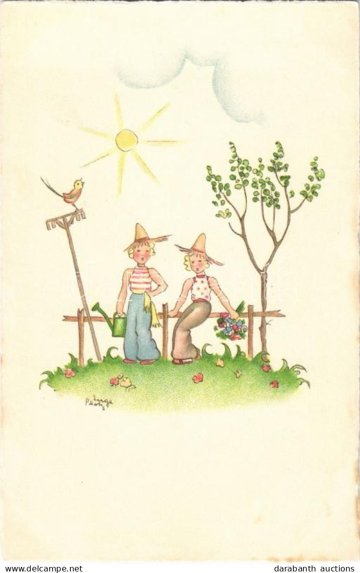 ** T2 Girls In The Garden, Pittius Litho S: Inge Plotz - Unclassified