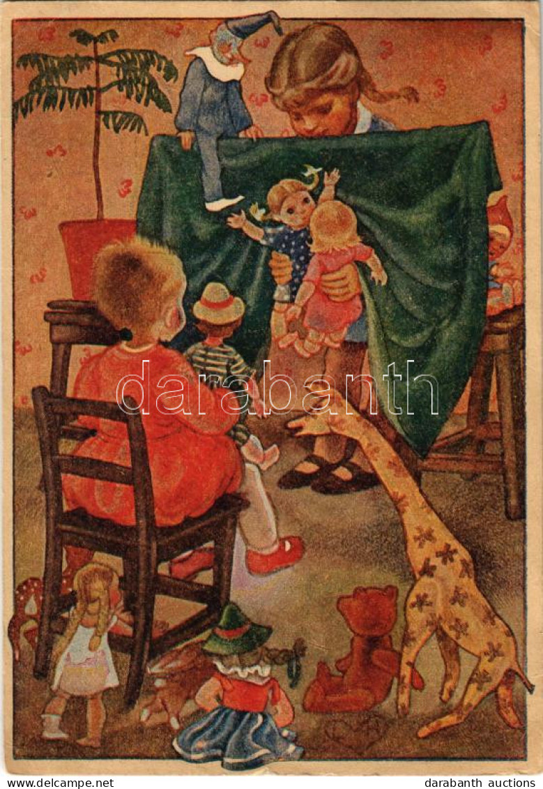 T2/T3 1946 Gyerekek Bábelőadása / Children's Puppet Show. Karl Kühne Karte Nr. 2708. S: L. Hötzl (EK) - Non Classés