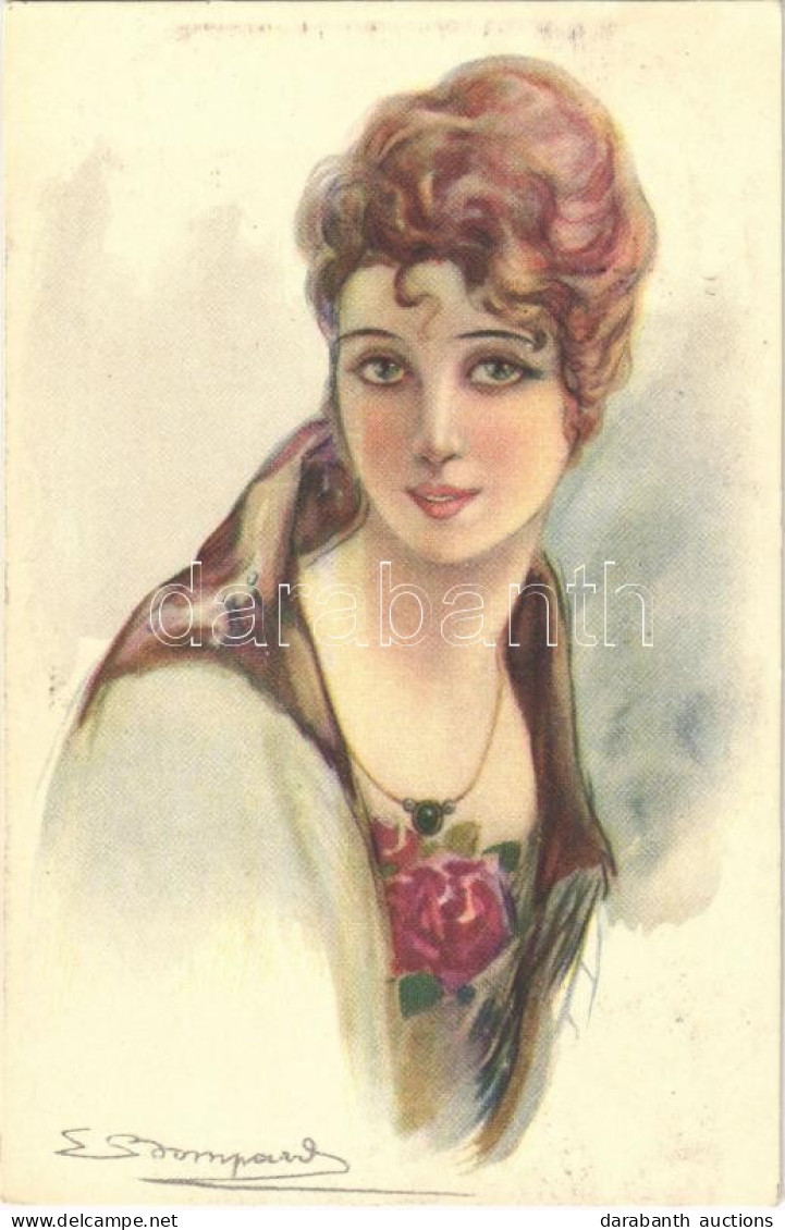 T2/T3 1922 Italian Lady Art Postcard. Uff. Rev. Stampa 439-3. S: Bompard - Zonder Classificatie