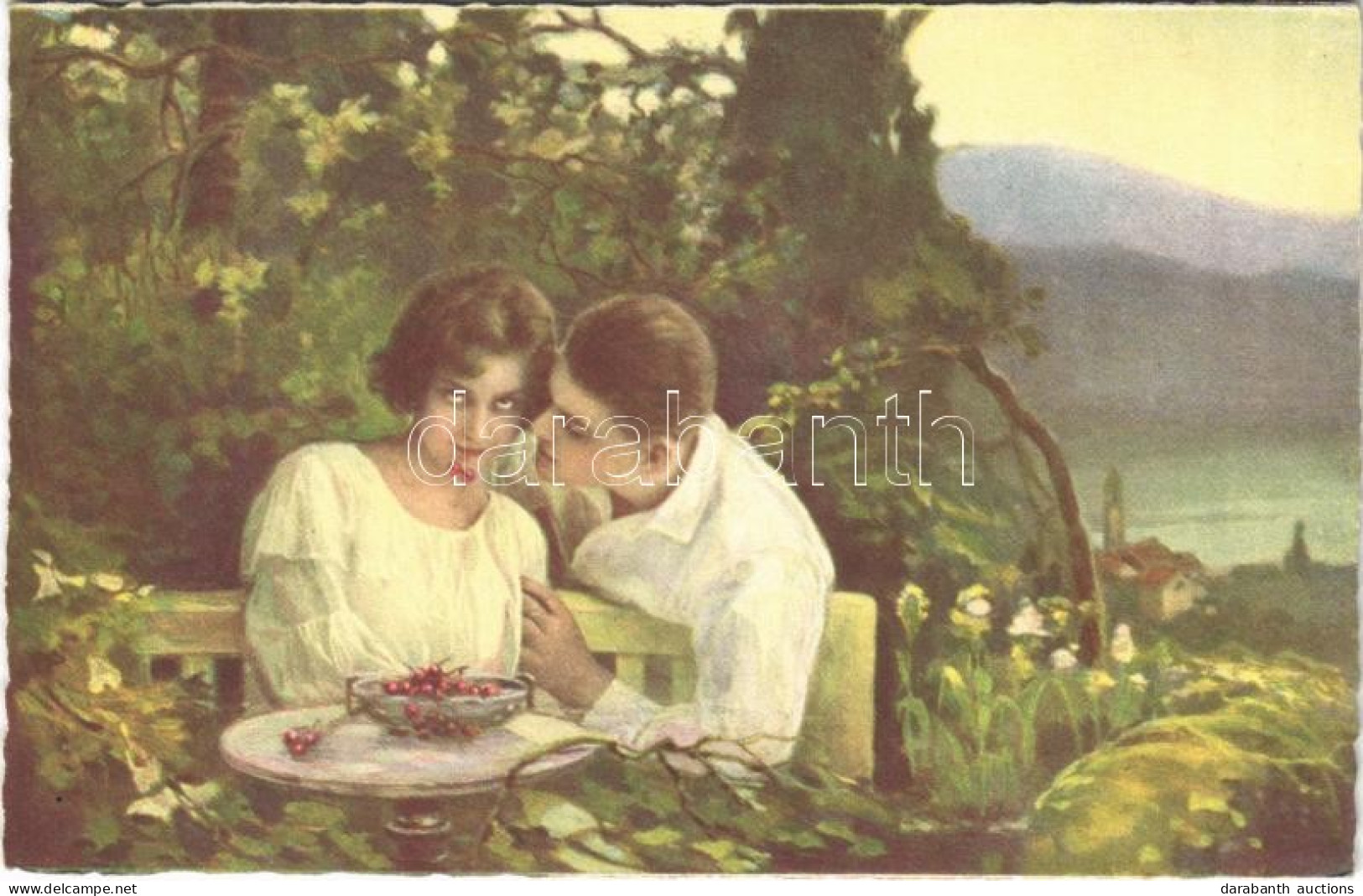 ** T2 Italian Lady Art Postcard, Romantic Couple. Proprietá Artistica Riservata 2022-4. - Sin Clasificación