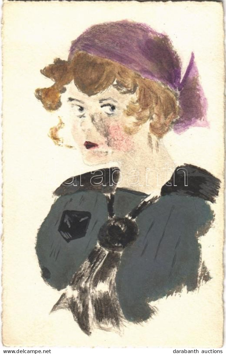 T2/T3 Lady Art Postcard (EK) - Non Classificati