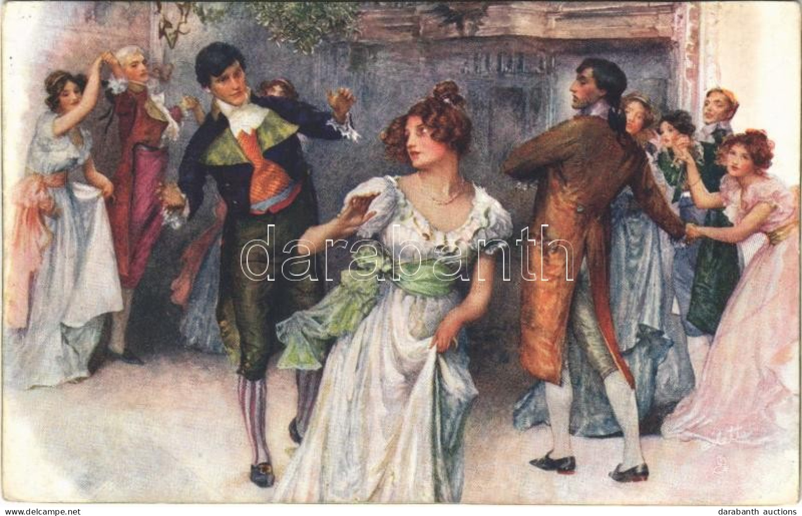T2/T3 1911 Lady Art Postcard, Romantic Couple. Raphael Tuck & Sons' "Oilette" Connoisseur Postcard 2768. - Non Classificati
