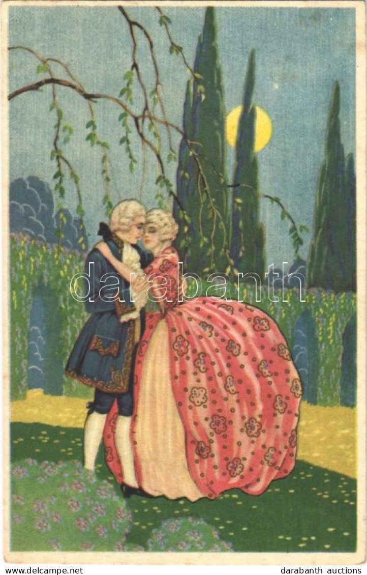 ** T2/T3 Romantic Couple, Lady Art Postcard. Degami 2041. (EK) - Unclassified