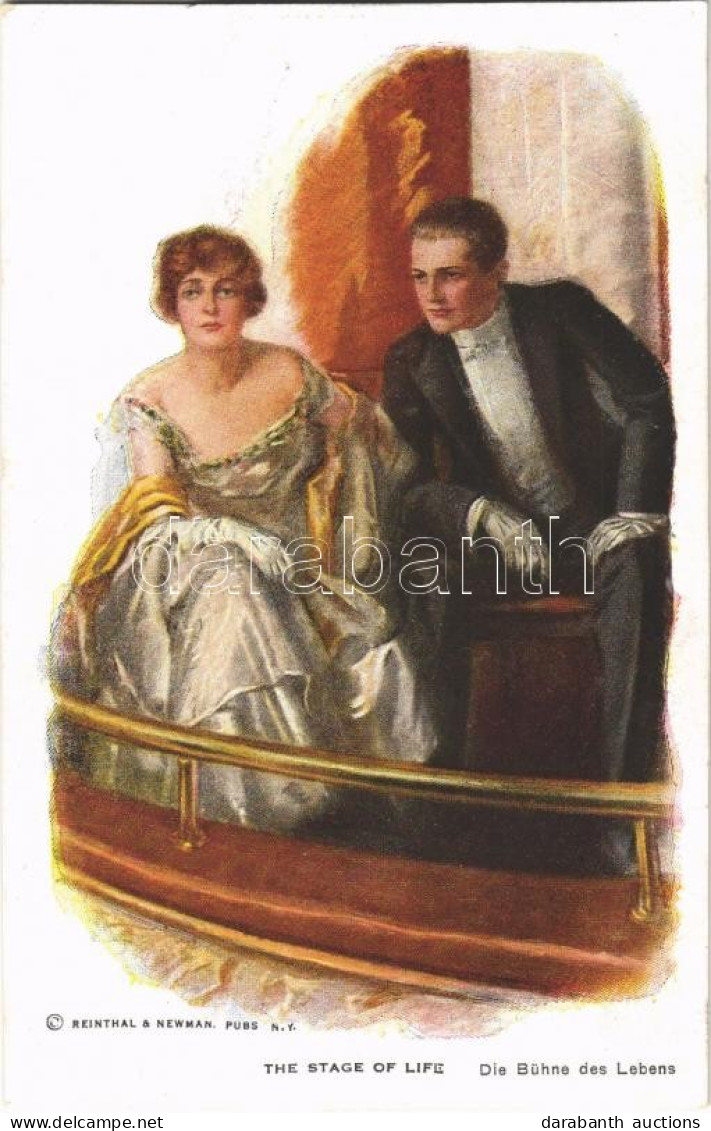 ** T2/T3 Die Böhne Des Lebens / "The Stage Of Life" Lady Art Postcard, Romantic Couple. Reinthal & Newman No. 814. (EK) - Ohne Zuordnung