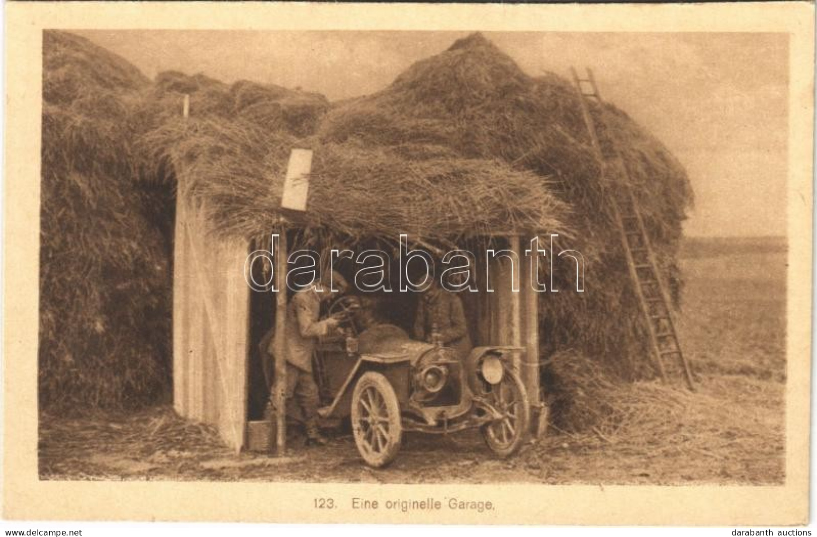 ** T1 Eine Originelle Garage / WWI German Military Automobile Garage Disguised - Ohne Zuordnung