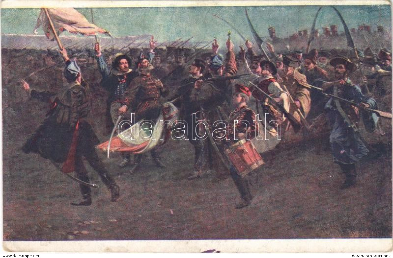 ** T2/T3 Esküszünk. Országos Anya- és Csecsemővédő Egyesület 905. / Hungarian Military Art Postcard, Hungarian Revolutio - Non Classificati