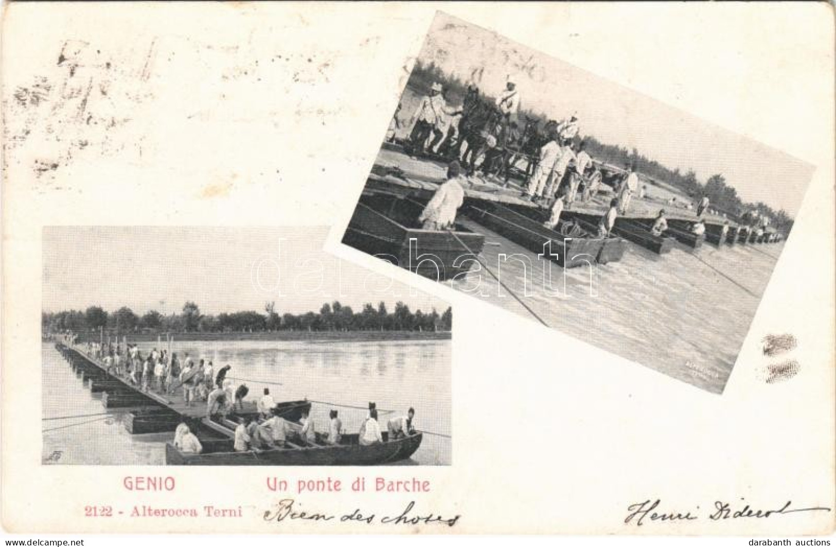 T2/T3 1903 Genio. Un Ponte Di Barche / Italian Military, Sappers, Bridge Of Boats (EK) - Ohne Zuordnung