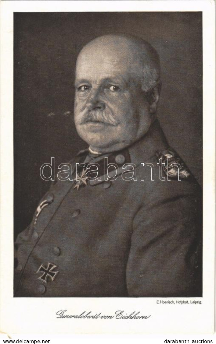 * T2 Generaloberst Von Eichhorn / WWI German Military, Field Marshal. E. Hoenisch Hofphot. - Unclassified