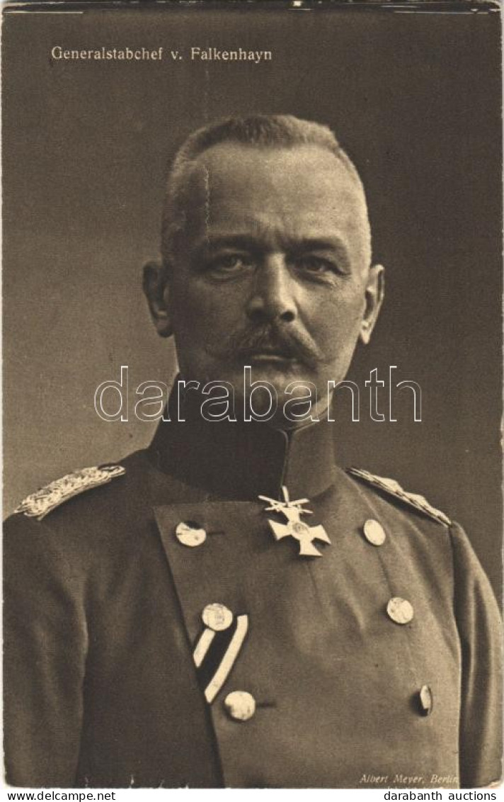 T2/T3 1916 Generalstabchef V. Falkenhayn / WWI German Military, Chief Of The German General Staff (EK) - Unclassified