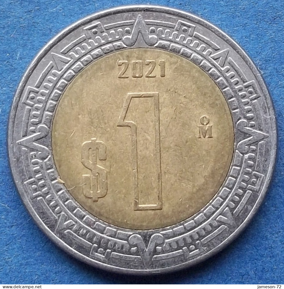 MEXICO - 1 Peso 2021 Mo KM# 603 Estados Unidos Mexicanos Monetary Reform (1993) - Edelweiss Coins - Mexico