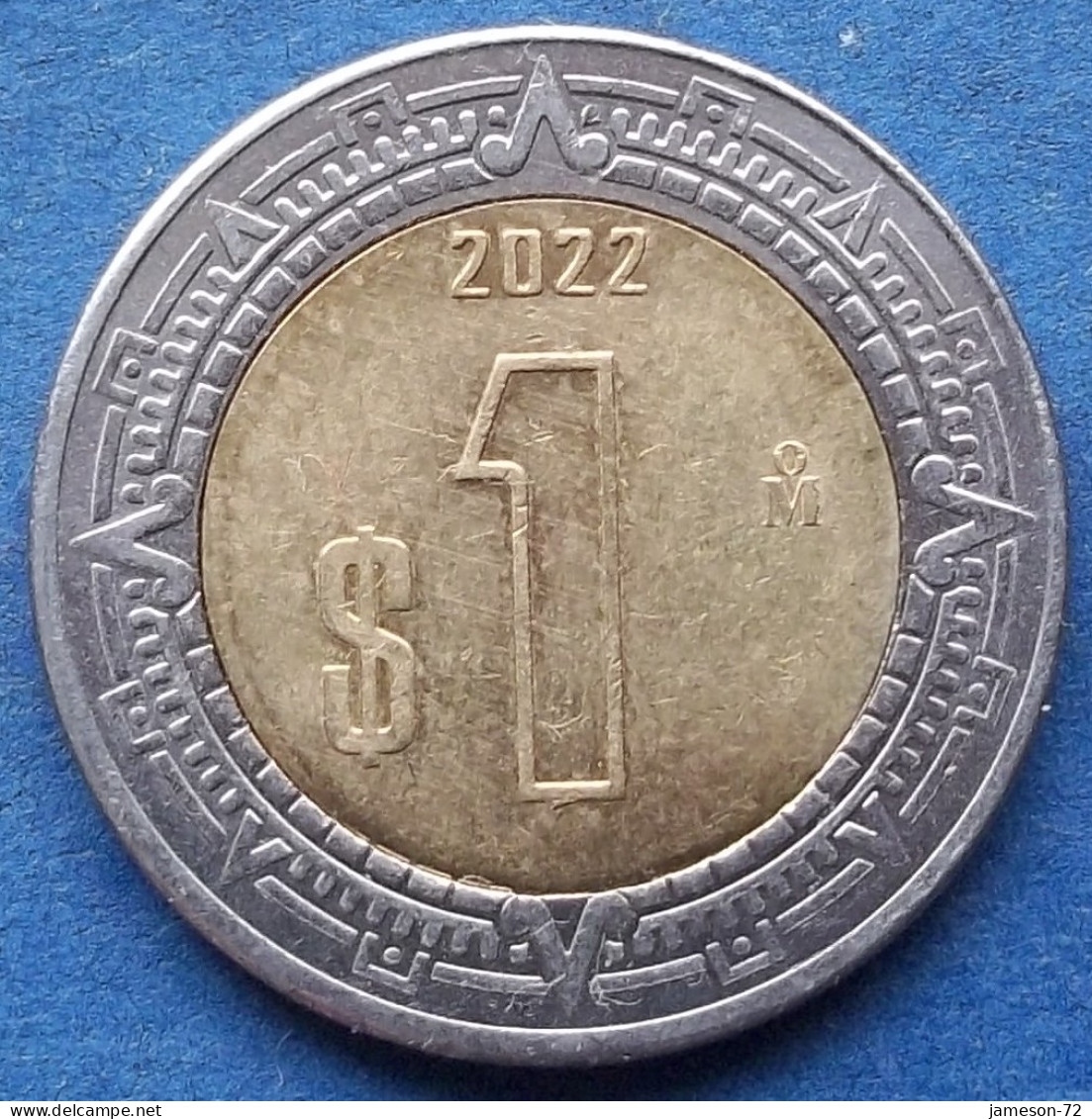 MEXICO - 1 Peso 2022 Mo KM# 603 Estados Unidos Mexicanos Monetary Reform (1993) - Edelweiss Coins - Mexique