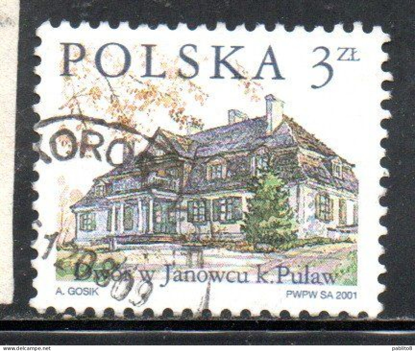 POLONIA POLAND POLSKA 2001 COUNTRY ESTATES JANOWIEC 3z USED USATO OBLITERE' - Gebruikt