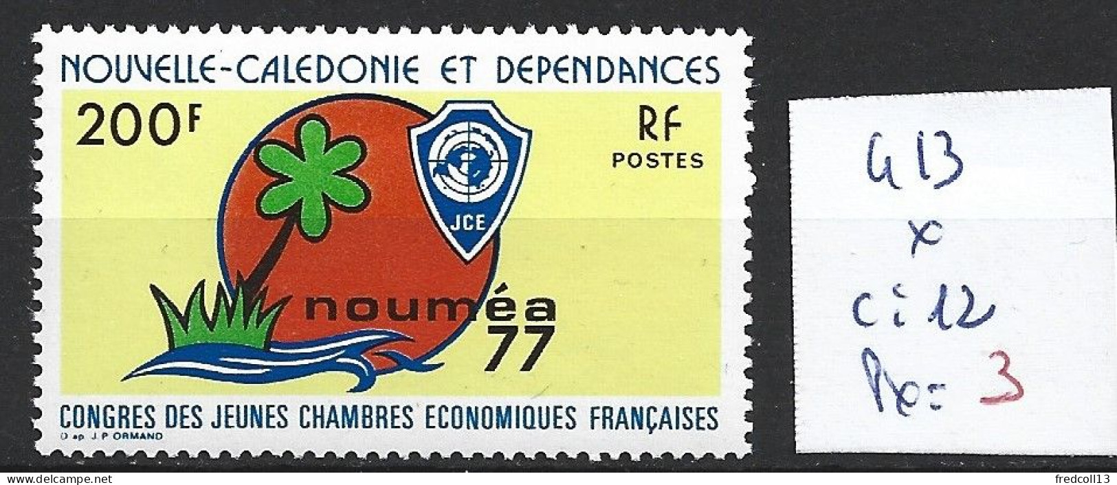 NOUVELLE-CALEDONIE 413 * Côte 12 € - Unused Stamps