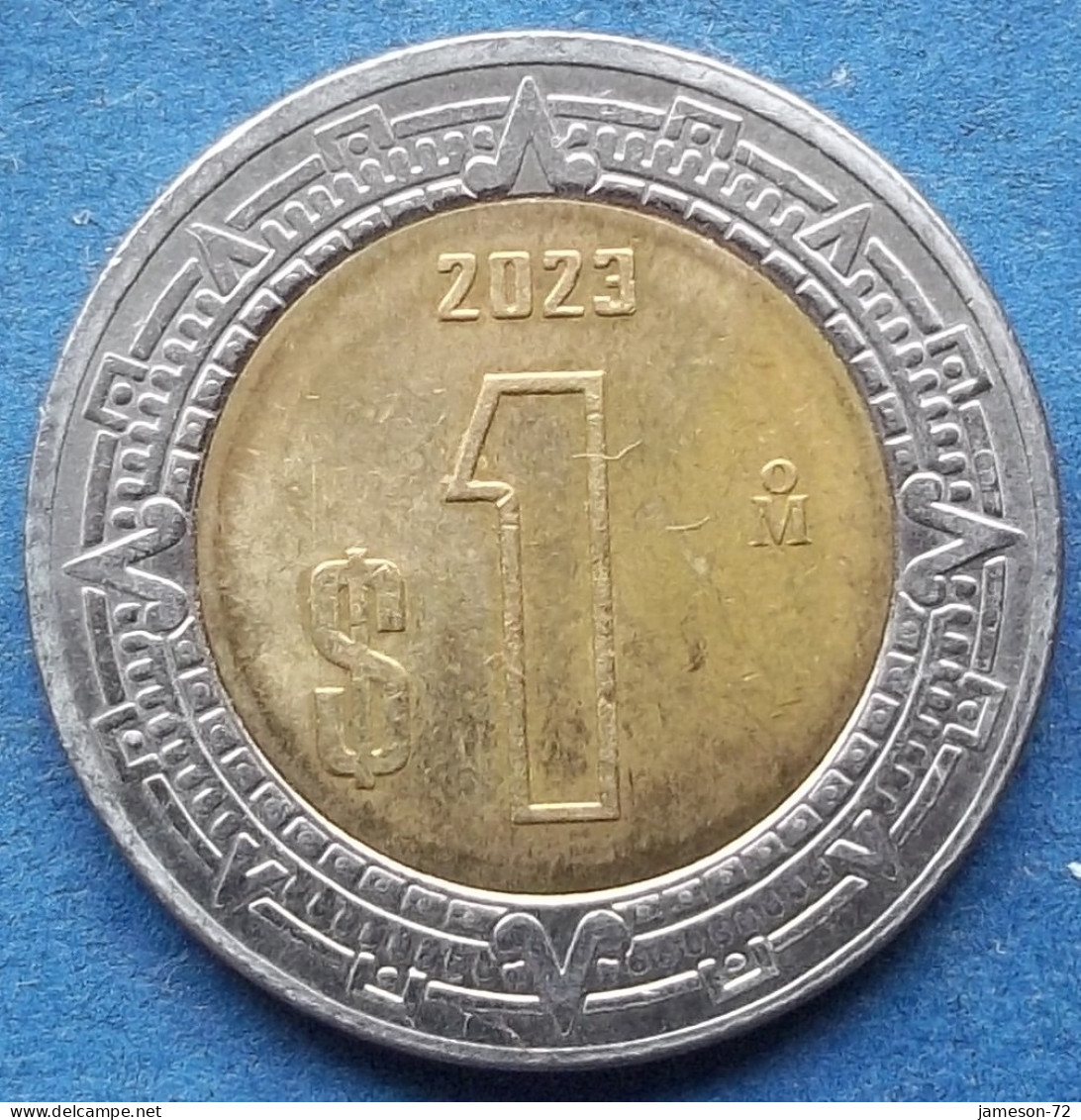 MEXICO - 1 Peso 2023 Mo KM# 603 Estados Unidos Mexicanos Monetary Reform (1993) - Edelweiss Coins - Mexique