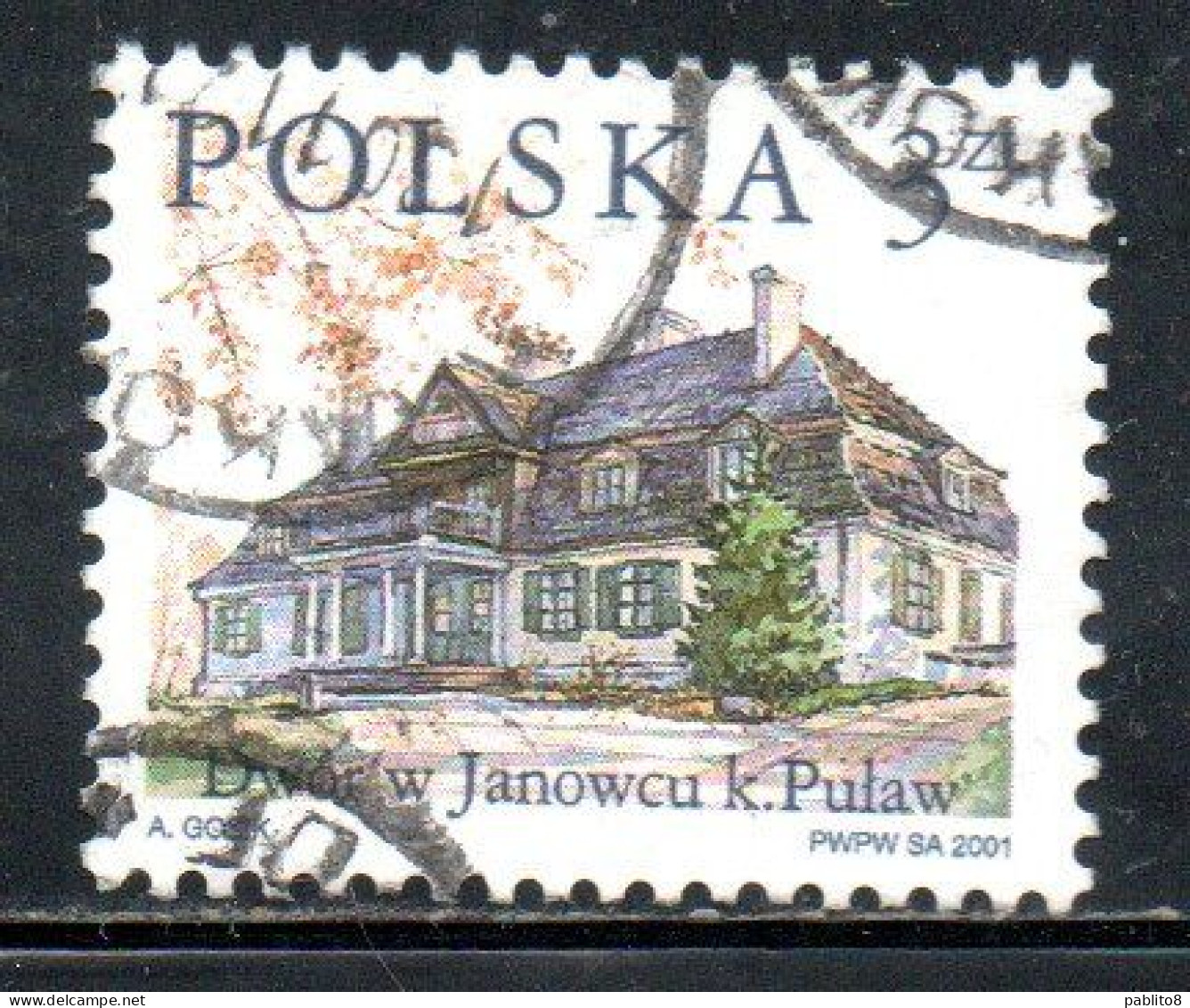 POLONIA POLAND POLSKA 2001 COUNTRY ESTATES JANOWIEC 3z USED USATO OBLITERE' - Gebruikt