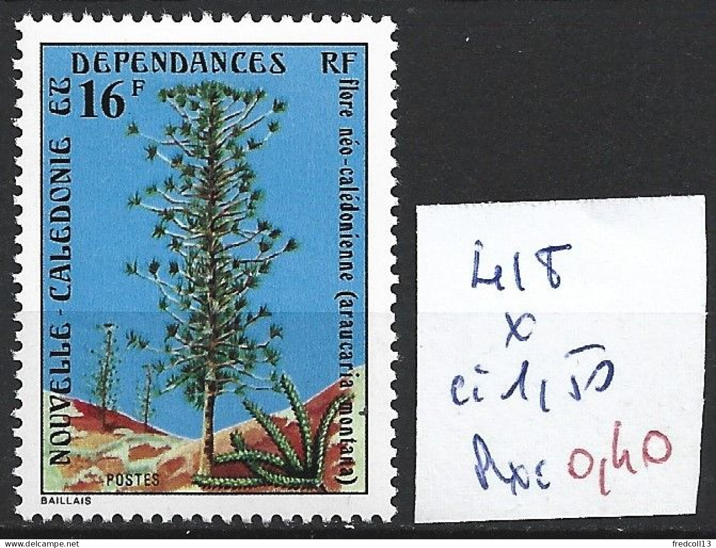 NOUVELLE-CALEDONIE 418 * Côte 1.50 € - Unused Stamps