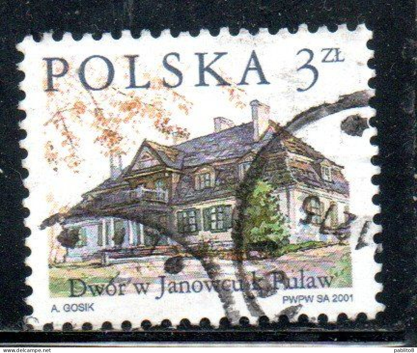 POLONIA POLAND POLSKA 2001 COUNTRY ESTATES JANOWIEC 3z USED USATO OBLITERE' - Gebraucht