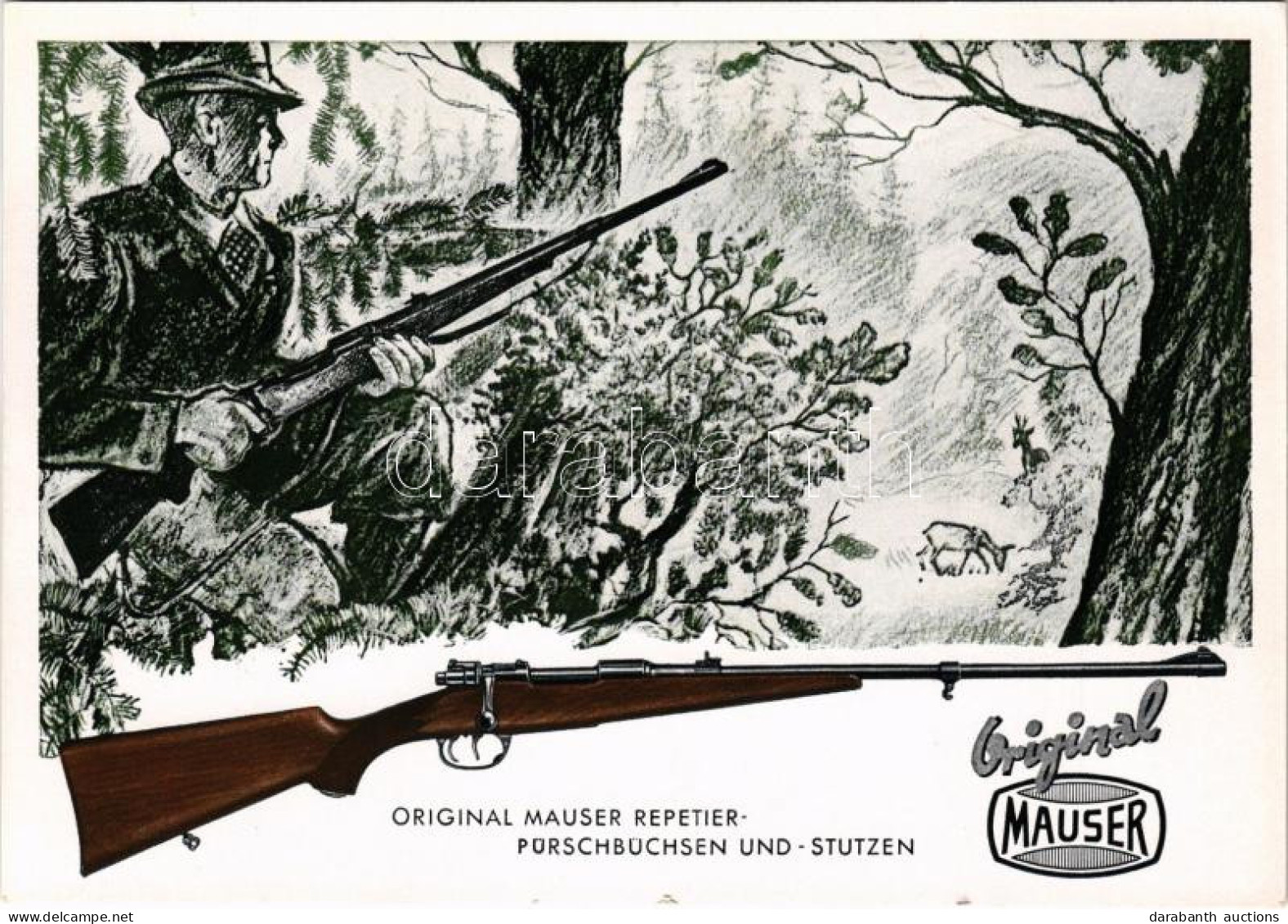 ** T2 Original Mauser Repetier-Pürschbüchsen Und -Stutzen / Német Fegyver Reklám, Vadászpuska / German Rifle Gun Adverti - Unclassified