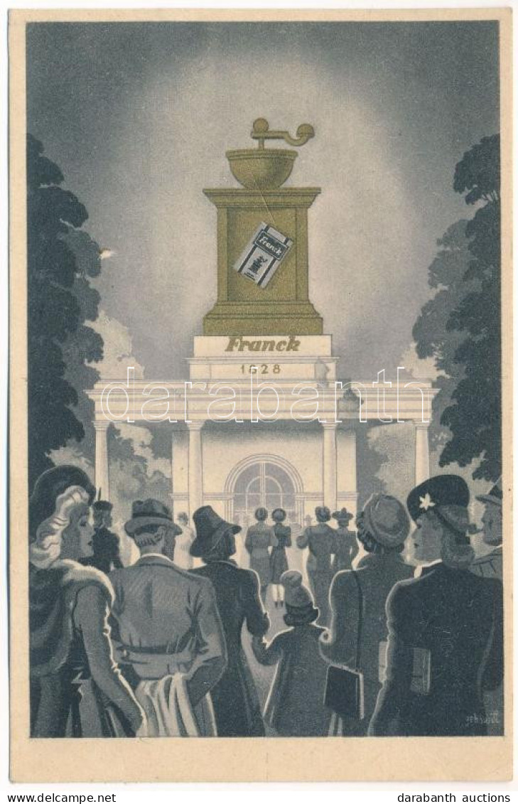 ** T2/T3 Franck Kávé Pavilonja Az 1941. évi Budapesti Nemzetközi Vásáron, Reklámlap. Klösz / Hungarian Coffee Advertisem - Ohne Zuordnung