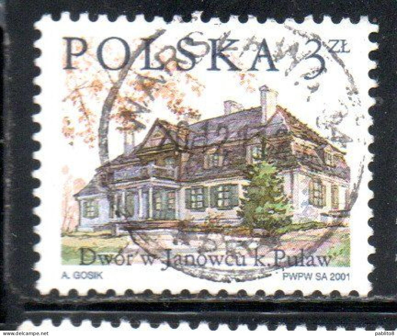 POLONIA POLAND POLSKA 2001 COUNTRY ESTATES JANOWIEC 3z USED USATO OBLITERE' - Gebraucht