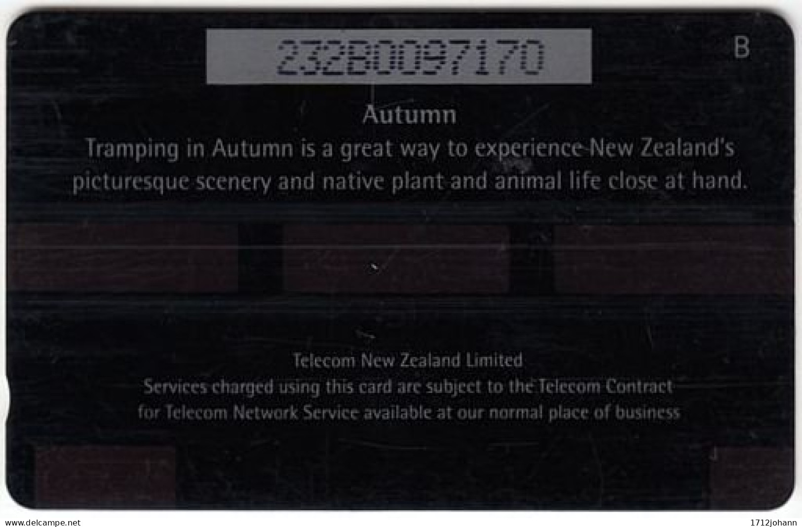 NEW ZEALAND A-198 Magnetic Telecom - Landscape, Lake - 232BO - Used - Nouvelle-Zélande