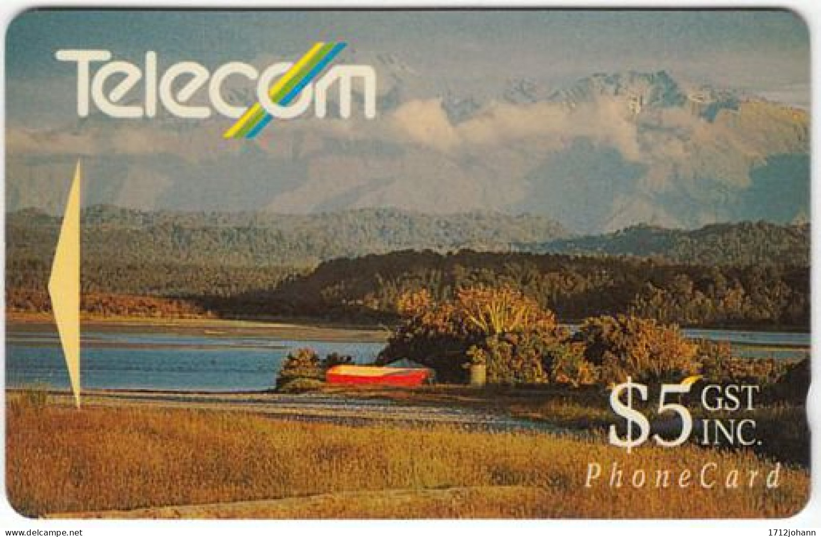 NEW ZEALAND A-204 Magnetic Telecom - Landscape, Lake - 7NZLB - Used - Nouvelle-Zélande