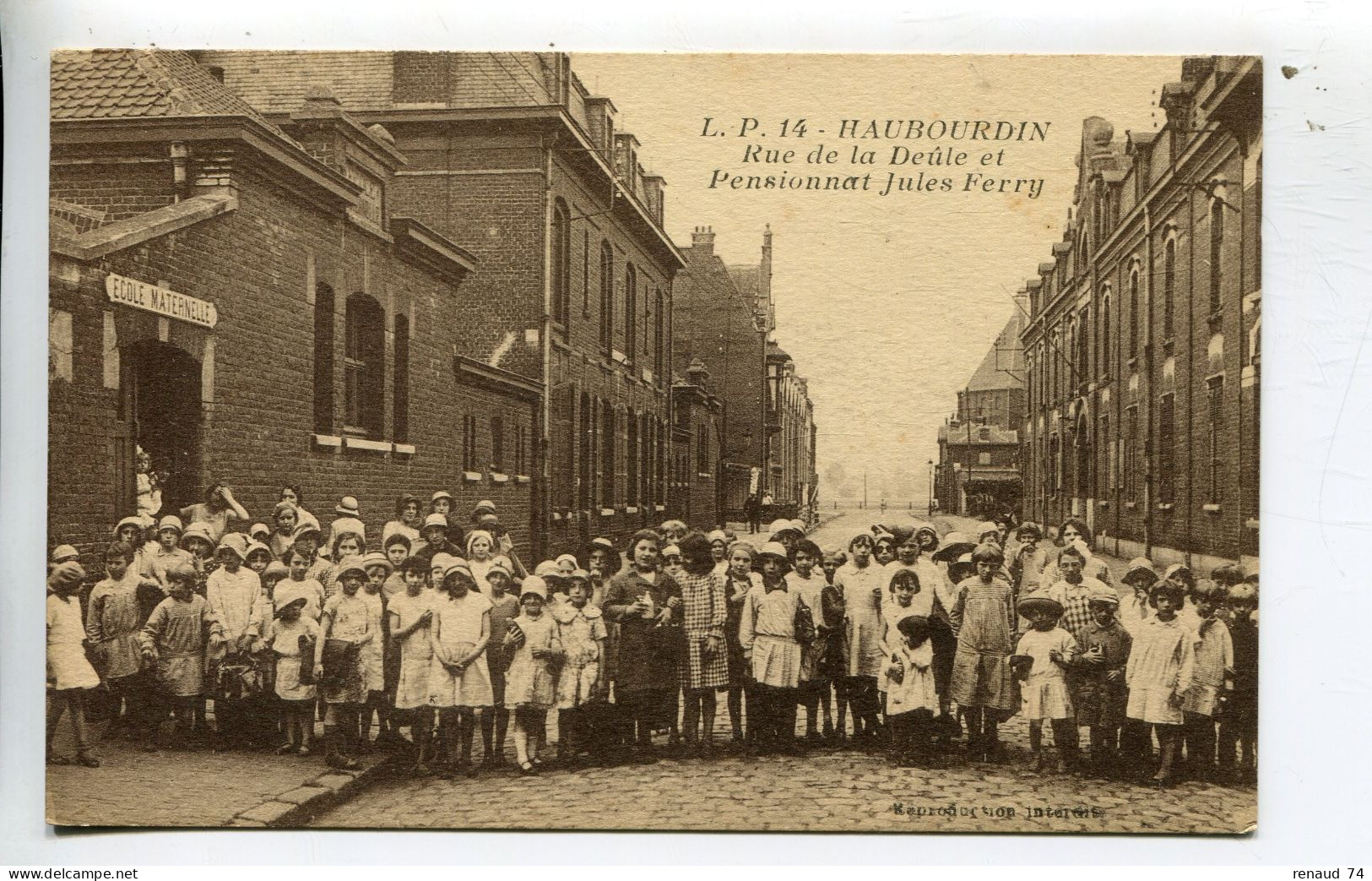 Haubourdin Nord Rue De La Deule Et Pensionnat Jules Ferry - Haubourdin