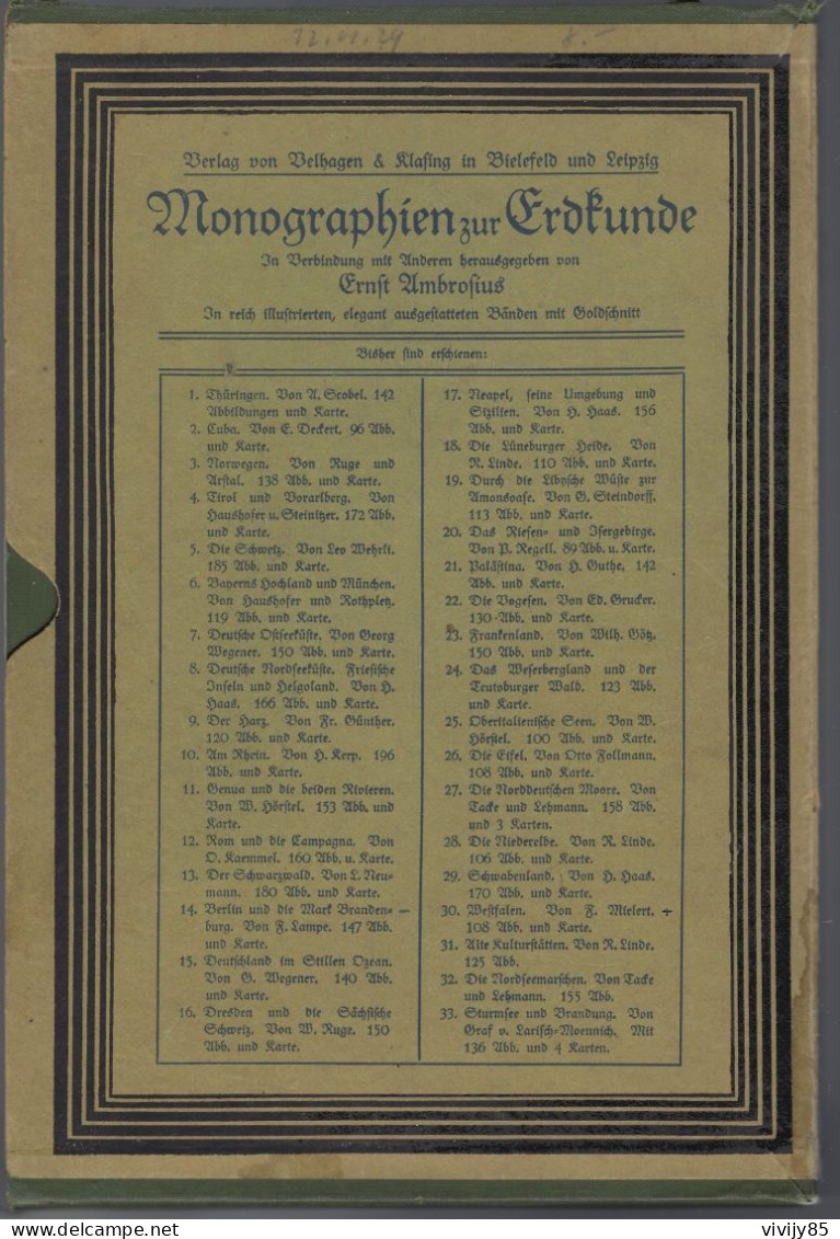 ALLEMAGNE - AMRHEIN -Beau Livre Illustré Dans Son Fourreau " Monographien Zur ERDKUNDE "- 1925 - Alte Bücher